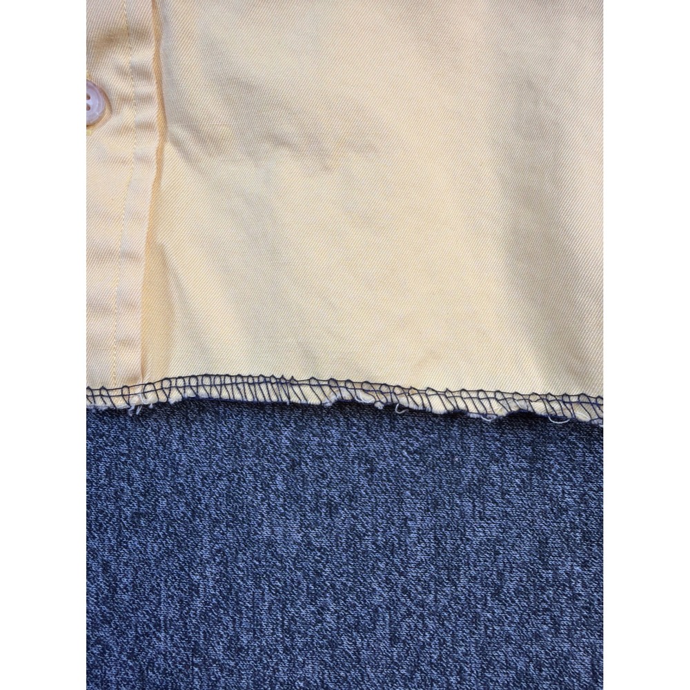 Ralph Lauren Mens Custom Cropped Button Down Shirt Yellow Classic Fit Large - Picture 5 of 6